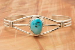 Turquoise Jewelry Genuine Sleeping Beauty Turquoise Cuff Bracelet